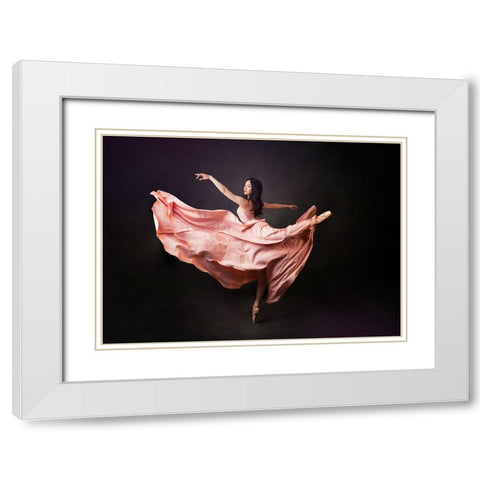 Bloom Of Youth White Modern Wood Framed Art Print with Double Matting by Meng, Mia