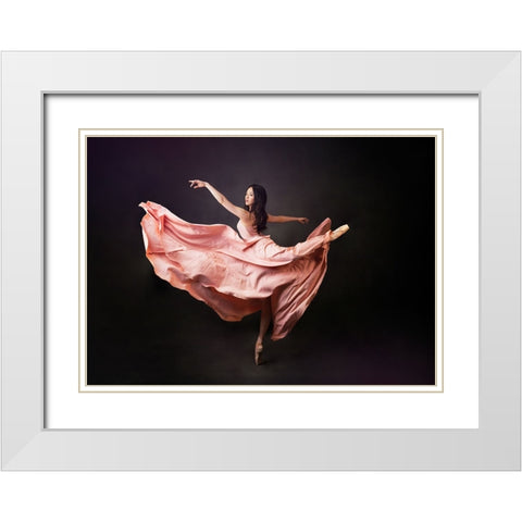 Bloom Of Youth White Modern Wood Framed Art Print with Double Matting by Meng, Mia