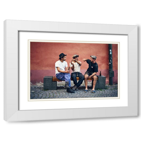 Masons Designing White Modern Wood Framed Art Print with Double Matting by Malciu, Denis