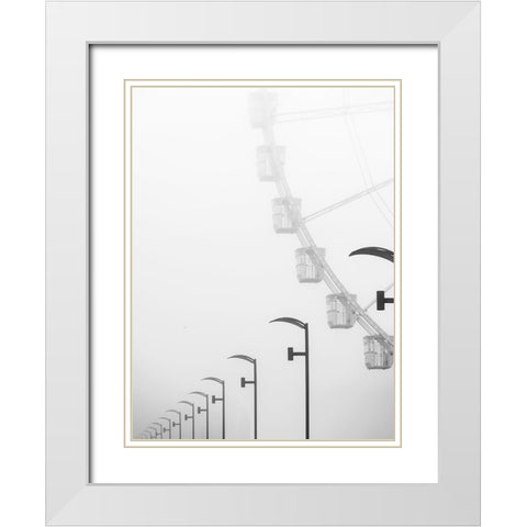 Funfair White Modern Wood Framed Art Print with Double Matting by Niemiec, Anna