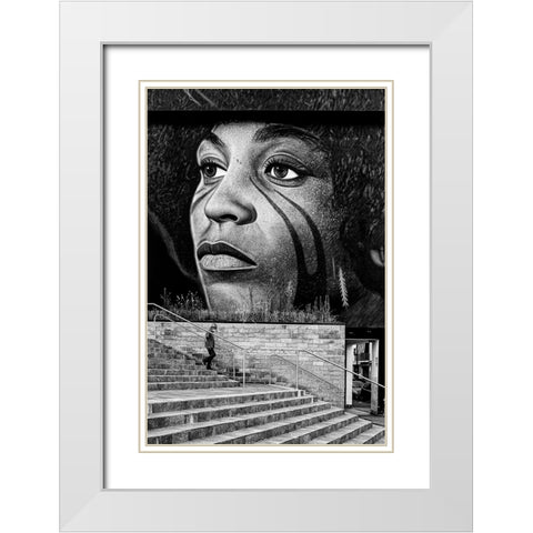 Jorit_1 White Modern Wood Framed Art Print with Double Matting by Maglione, Raffaele