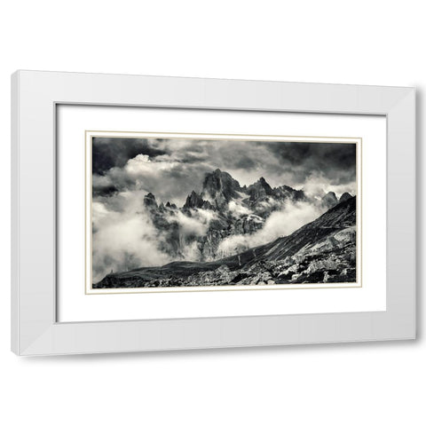 CaMg(CO3)2 White Modern Wood Framed Art Print with Double Matting by Ian Nedelcu, Mihai