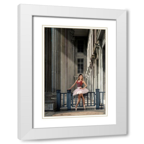 The Last Dance White Modern Wood Framed Art Print with Double Matting by E Ong, S