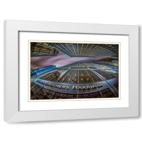 Downtown Manhattan! White Modern Wood Framed Art Print with Double Matting by Abu Milad, Emil