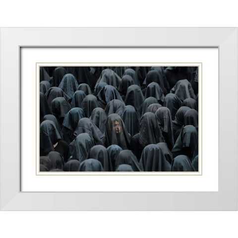 La desolata White Modern Wood Framed Art Print with Double Matting by Guerra, Pasquale