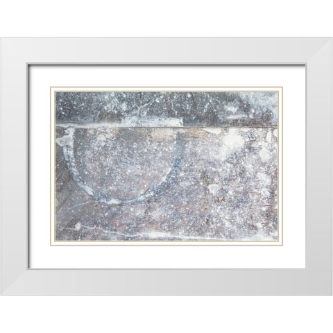 Texture 01 White Modern Wood Framed Art Print with Double Matting by 1x Studio III