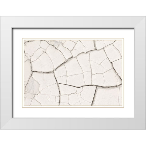 Texture 03 White Modern Wood Framed Art Print with Double Matting by 1x Studio III