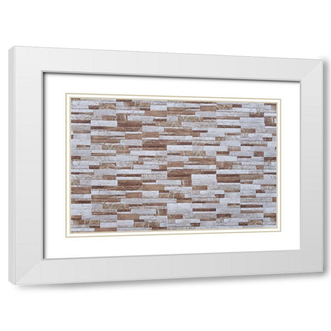 Texture 12 White Modern Wood Framed Art Print with Double Matting by 1x Studio III