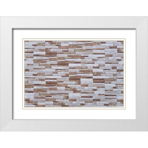 Texture 12 White Modern Wood Framed Art Print with Double Matting by 1x Studio III