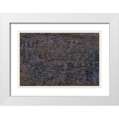 Texture 13 White Modern Wood Framed Art Print with Double Matting by 1x Studio III