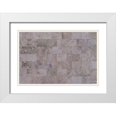 Texture 14 White Modern Wood Framed Art Print with Double Matting by 1x Studio III