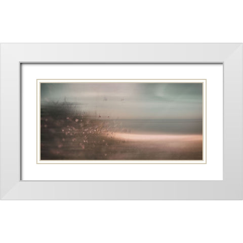 Written In The Wind White Modern Wood Framed Art Print with Double Matting by Sherin.Abdou