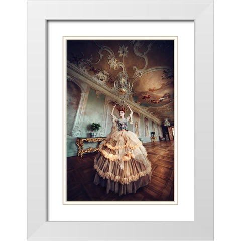 Waltzing Queen White Modern Wood Framed Art Print with Double Matting by Bolgov (Axe), Ruslan