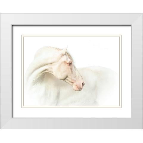 Mr. Blue Eyeab White Modern Wood Framed Art Print with Double Matting by Weerink, Celine