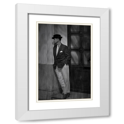 Waiting White Modern Wood Framed Art Print with Double Matting by Dupont, Isabelle