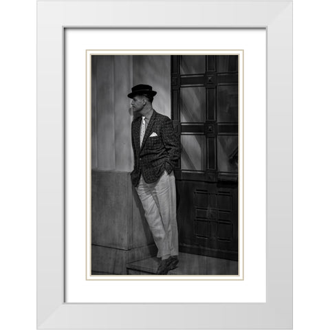 Waiting White Modern Wood Framed Art Print with Double Matting by Dupont, Isabelle