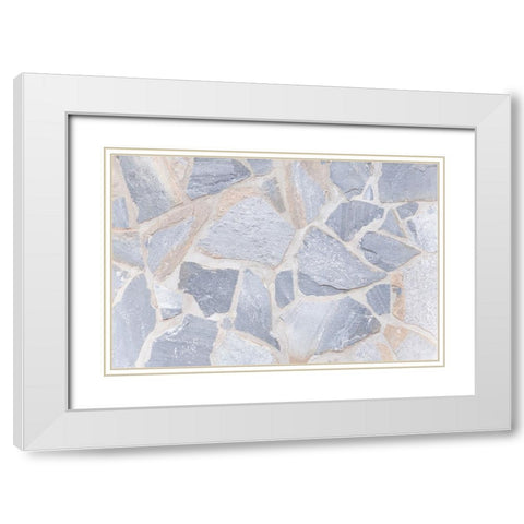 Texture 37 White Modern Wood Framed Art Print with Double Matting by 1x Studio III