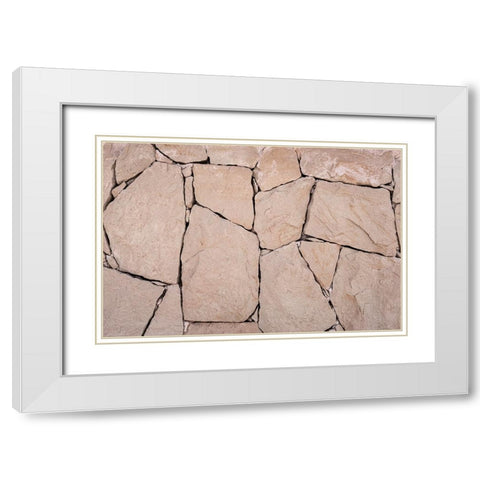 Texture 38 White Modern Wood Framed Art Print with Double Matting by 1x Studio III