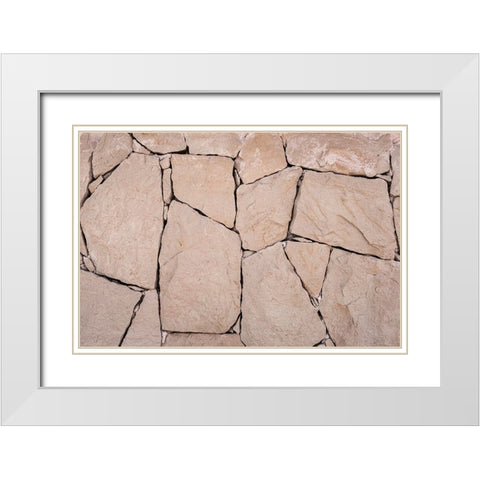 Texture 38 White Modern Wood Framed Art Print with Double Matting by 1x Studio III