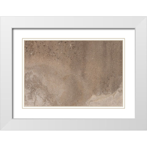 Texture 41 White Modern Wood Framed Art Print with Double Matting by 1x Studio III