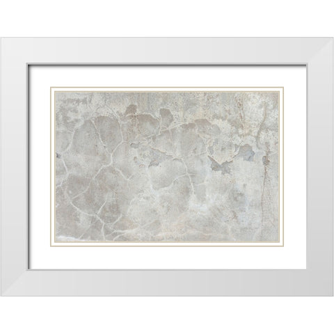 Texture 42 White Modern Wood Framed Art Print with Double Matting by 1x Studio III