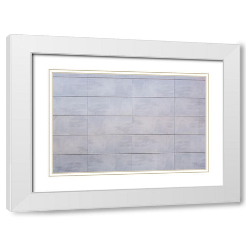 Texture 44 White Modern Wood Framed Art Print with Double Matting by 1x Studio III