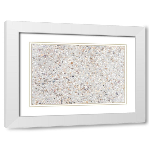 Texture 45 White Modern Wood Framed Art Print with Double Matting by 1x Studio III