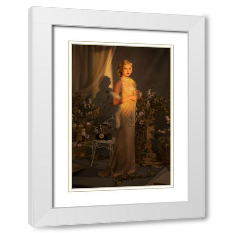 Waiting White Modern Wood Framed Art Print with Double Matting by Durisova, Michaela