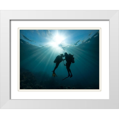 Trust Me White Modern Wood Framed Art Print with Double Matting by Meirovich, Ido