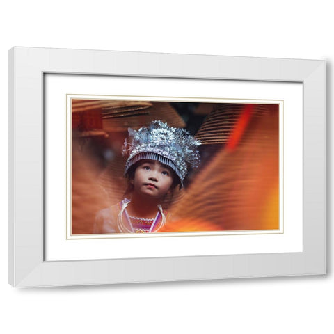 Saving Face - The Anthology - III White Modern Wood Framed Art Print with Double Matting by Steverson, Michael