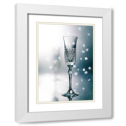 Fleeting beauty White Modern Wood Framed Art Print with Double Matting by Hirai, Takiko