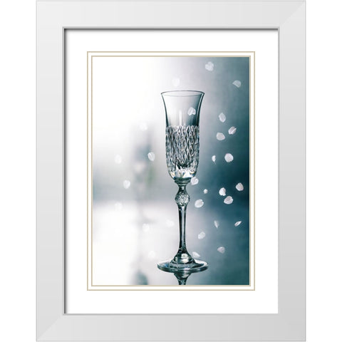 Fleeting beauty White Modern Wood Framed Art Print with Double Matting by Hirai, Takiko