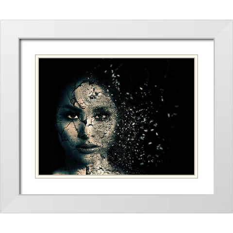 Broken White Modern Wood Framed Art Print with Double Matting by Engelbos, Mieke