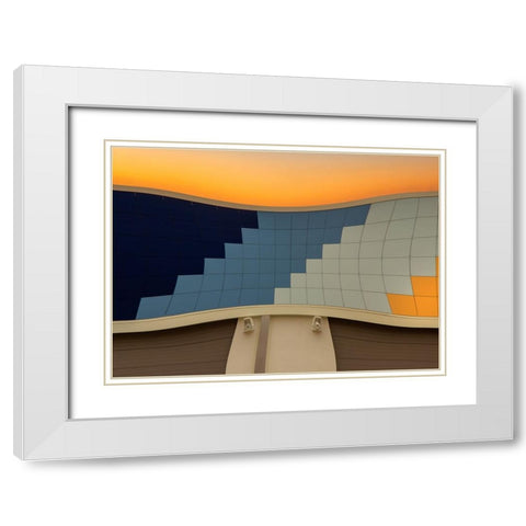 Formica White Modern Wood Framed Art Print with Double Matting by Stas, Marie-Anne