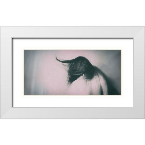 Absent Heart White Modern Wood Framed Art Print with Double Matting by Sherin.Abdou