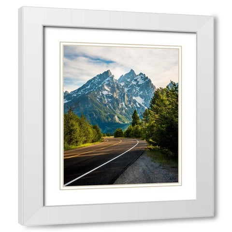 A Way Forward White Modern Wood Framed Art Print with Double Matting by Iqbal, Syed