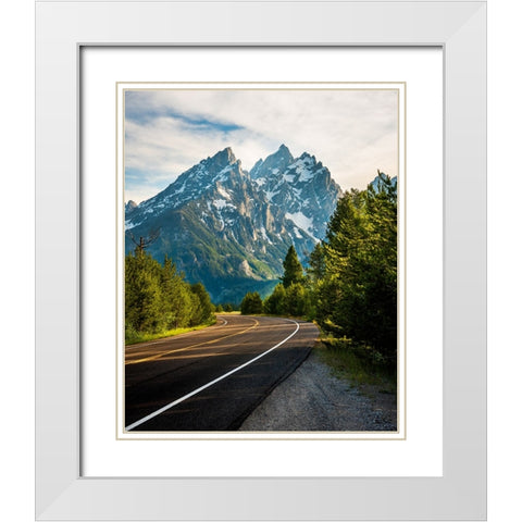A Way Forward White Modern Wood Framed Art Print with Double Matting by Iqbal, Syed