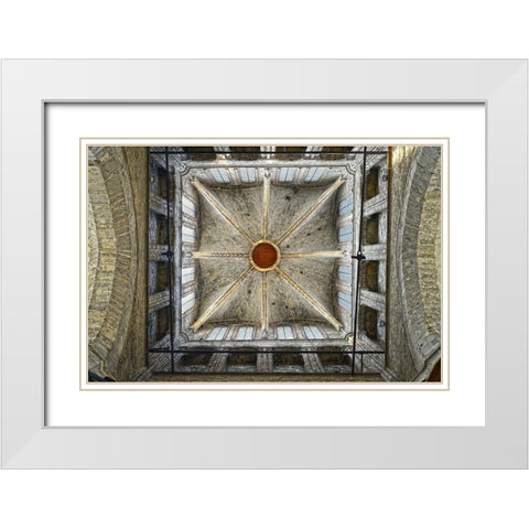 Roof Of Church White Modern Wood Framed Art Print with Double Matting by Li, Xun