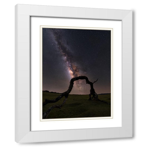 The Old Man White Modern Wood Framed Art Print with Double Matting by Smid Master, Jan