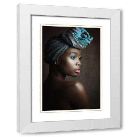 Alisha White Modern Wood Framed Art Print with Double Matting by Franke, Ruth