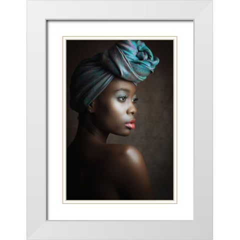 Alisha White Modern Wood Framed Art Print with Double Matting by Franke, Ruth