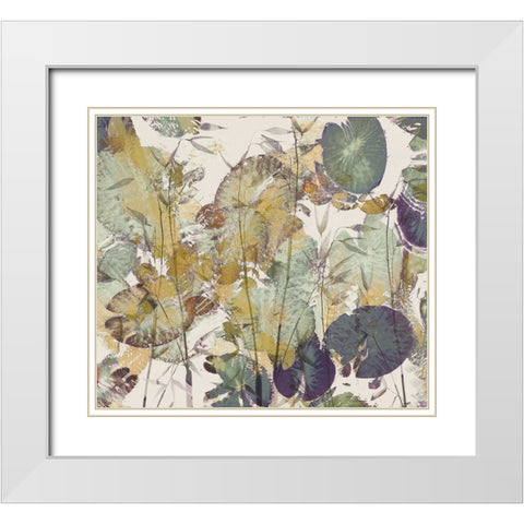Lily impression White Modern Wood Framed Art Print with Double Matting by Talen, Nel