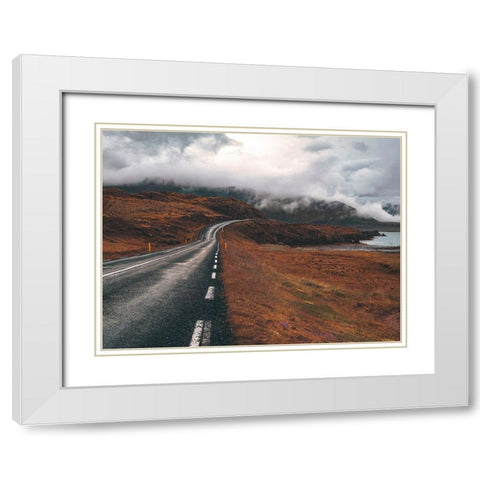 Iceland Road Trip White Modern Wood Framed Art Print with Double Matting by Artemiadi, Dora