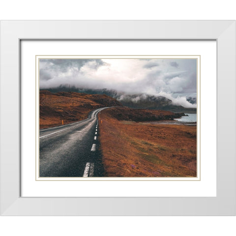 Iceland Road Trip White Modern Wood Framed Art Print with Double Matting by Artemiadi, Dora