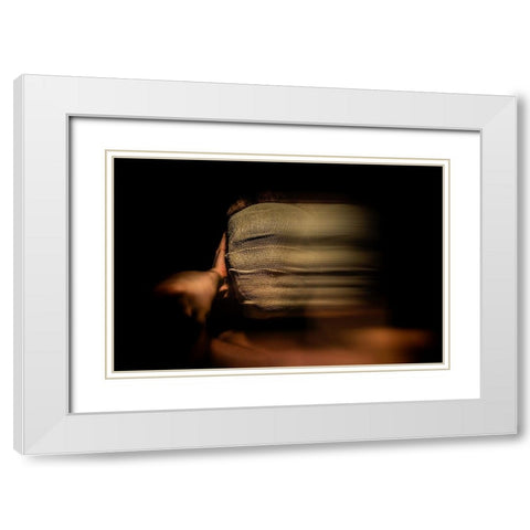Untitled White Modern Wood Framed Art Print with Double Matting by Hermann, Steve