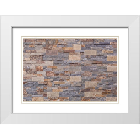 Texture 48 White Modern Wood Framed Art Print with Double Matting by 1x Studio III