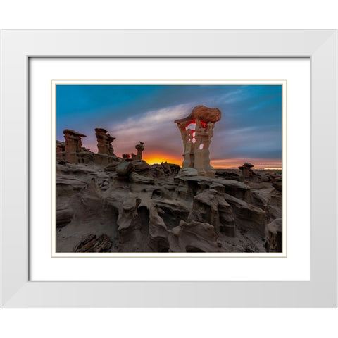 Dream Of The Valley White Modern Wood Framed Art Print with Double Matting by Shi, Mei