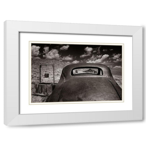 Prairie Home White Modern Wood Framed Art Print with Double Matting by Perlow, Gary