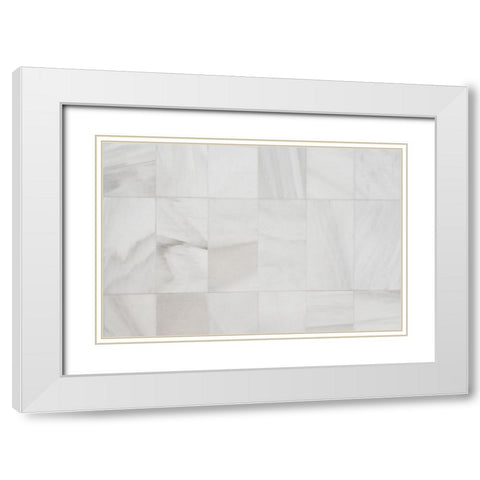 Texture 56 White Modern Wood Framed Art Print with Double Matting by 1x Studio III