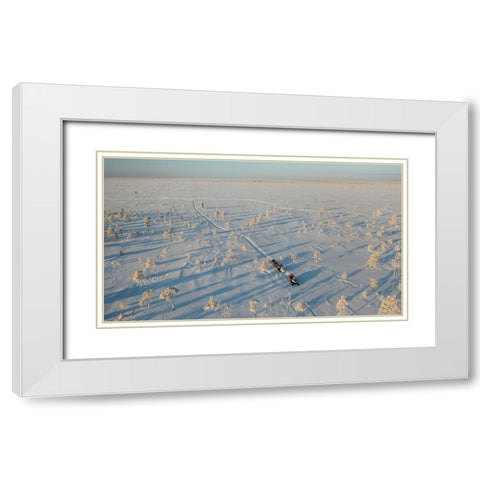 Qlostq In The Tundra White Modern Wood Framed Art Print with Double Matting by Rebro, Marcel